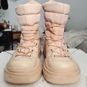 Chunky Quilted Boots Missguided